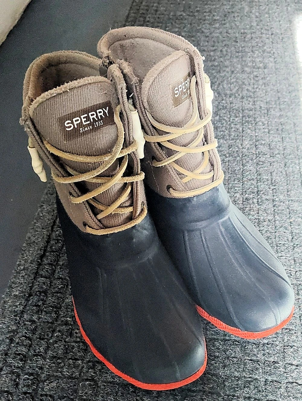 Sperry Salt Water Duck Boots Black & Brown